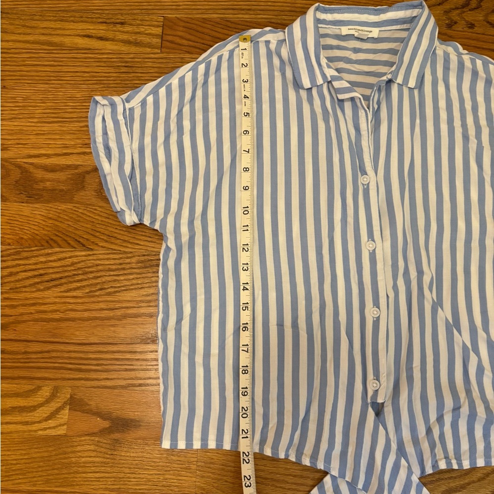 Beachlunchlounge Blue and White Striped Shirt - Picture 5 of 8